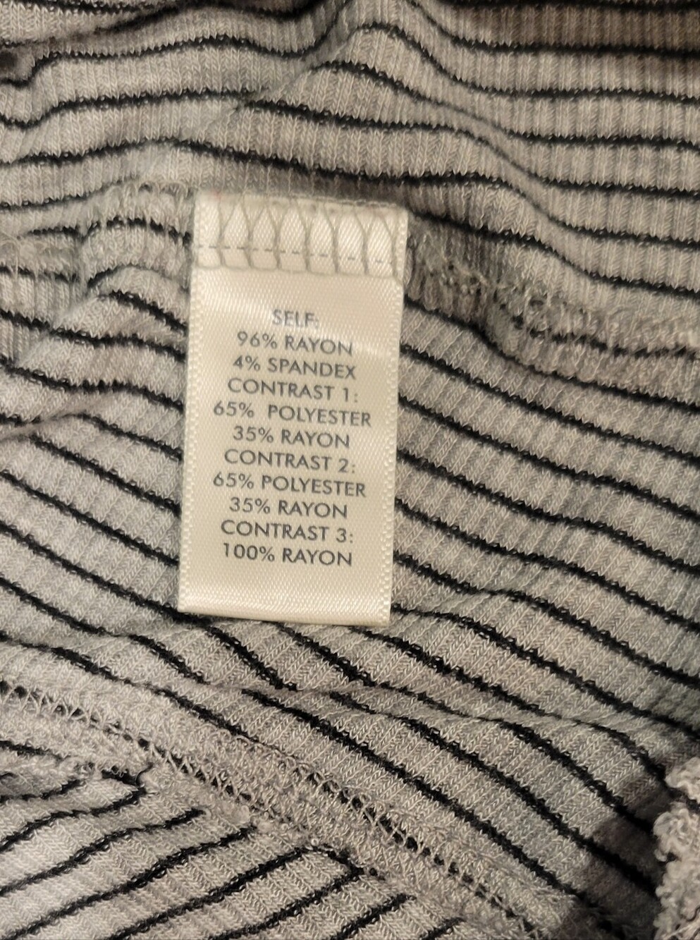 Lg BKE Raw Hemmed Short Sleeve Striped Tee in Black and Tan Accent. Worn Twice. - Picture 10 of 11
